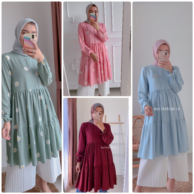 Daisy Plain Tunik Butik Chlaris Butikchlaris