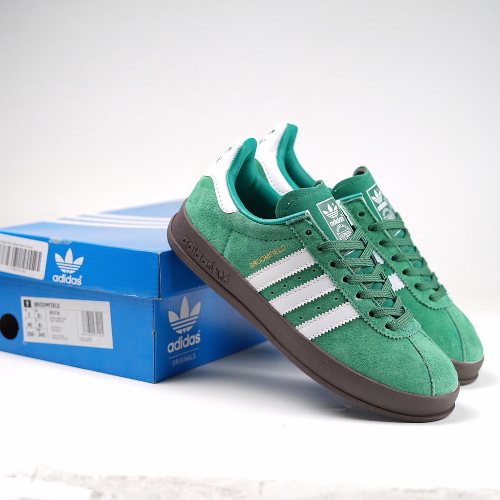 sepatu casual adidas broomfield brown green premium original high quality