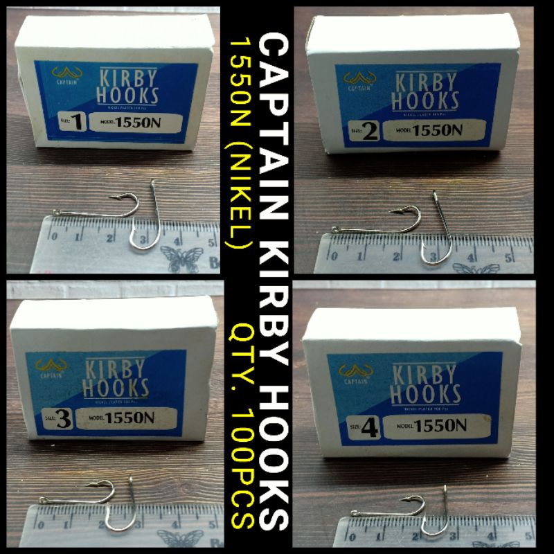 KAIL CAPTAIN KIRBY HOOK MODEL 1550N SIZE 1-4 NICKEL PLATED KAIL PANCING KAIL NIKEL KAIL PANCING EMPA
