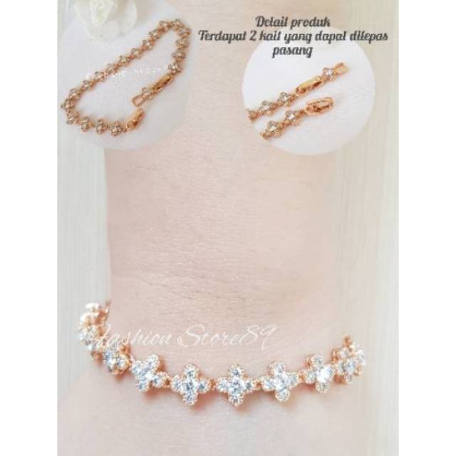 Special edition gelang import emas replica xuping full permata bestseller import