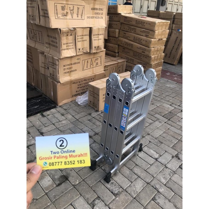 Tangga Lipat Multifungsi AMG 3,7 METER / TANGGA ALUMINIUM 3.7Meter AMG