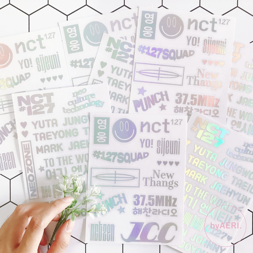 N C T 127 HOLOGRAM STICKER SHEET (Sticker Hologram Lembaran NEO ZONE KPOP) A6 SIZE