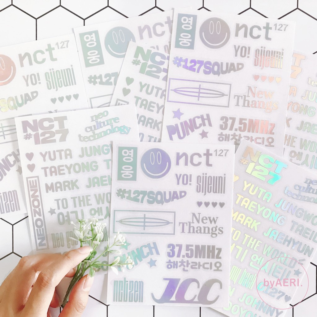 N C T 127 HOLOGRAM STICKER SHEET (Sticker Hologram Lembaran NEO ZONE KPOP) A6 SIZE