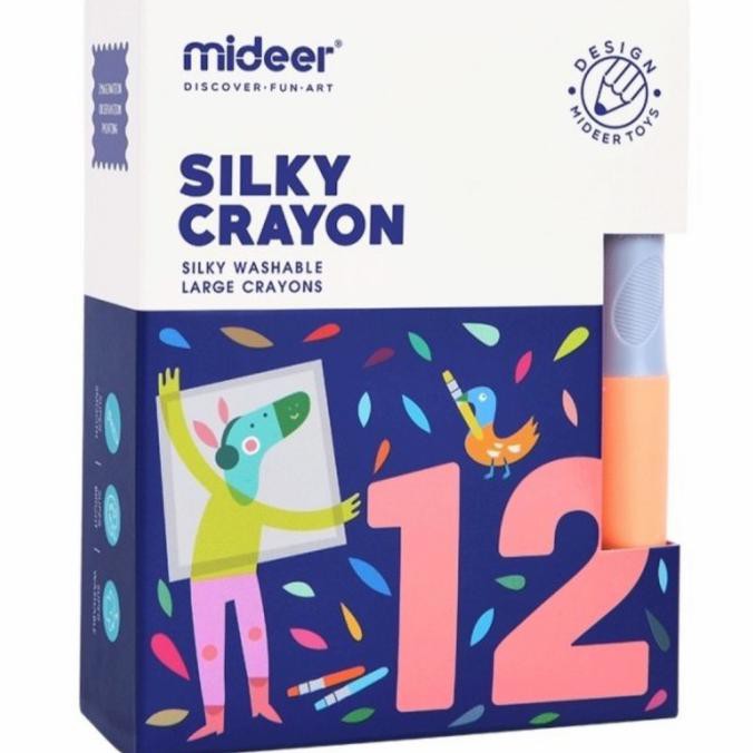 

(PERALATAN MENGGAMBAR) MIDEER SILKY CRAYON 12PC PROMO