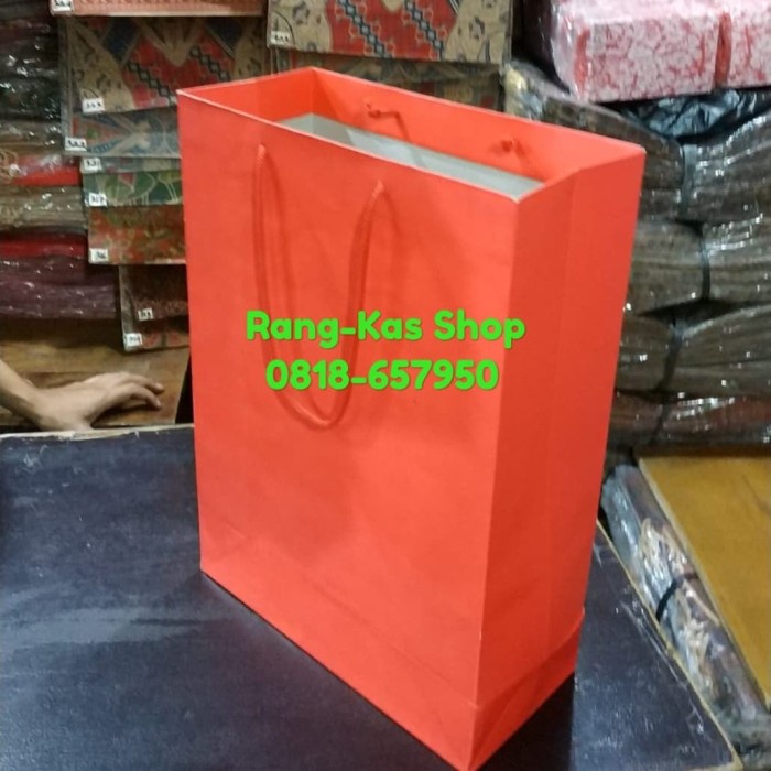 

BAYAR DITEMPAT Paperbag MERAH Folio karton Duplex Tebal