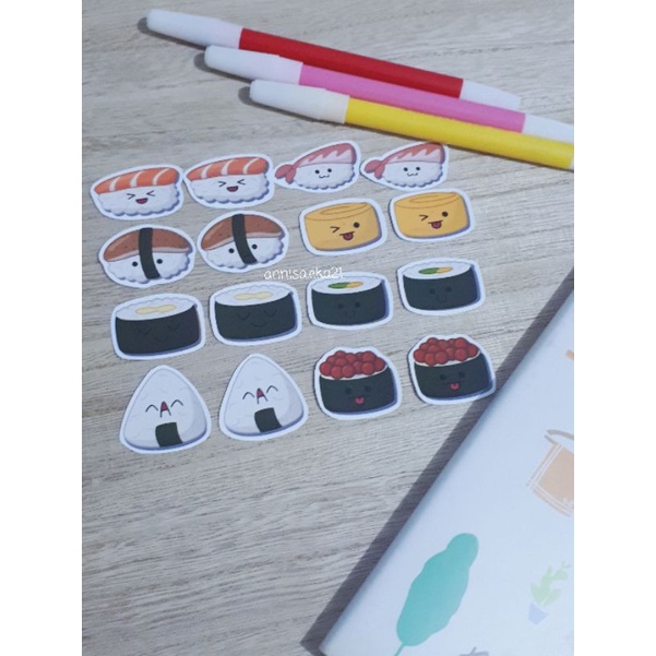 

Sticker sushi|Stiker lucu|Stiker deco jurnal bujo