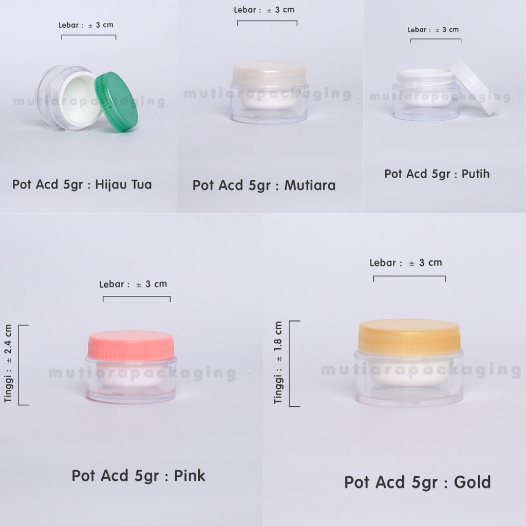 TERLARIS  POT CREAM ACD 5GR / KEMASAN KOSMETIK / POT CREAM NIGHTCREAM