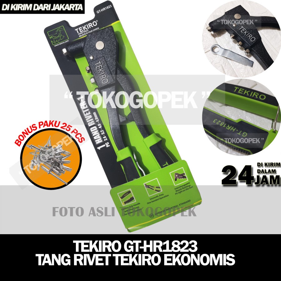 TANG RIVET | TANG RIPET HAND RIVETER 2.4mm - 4.8mm - BONUS PAKU RIVET