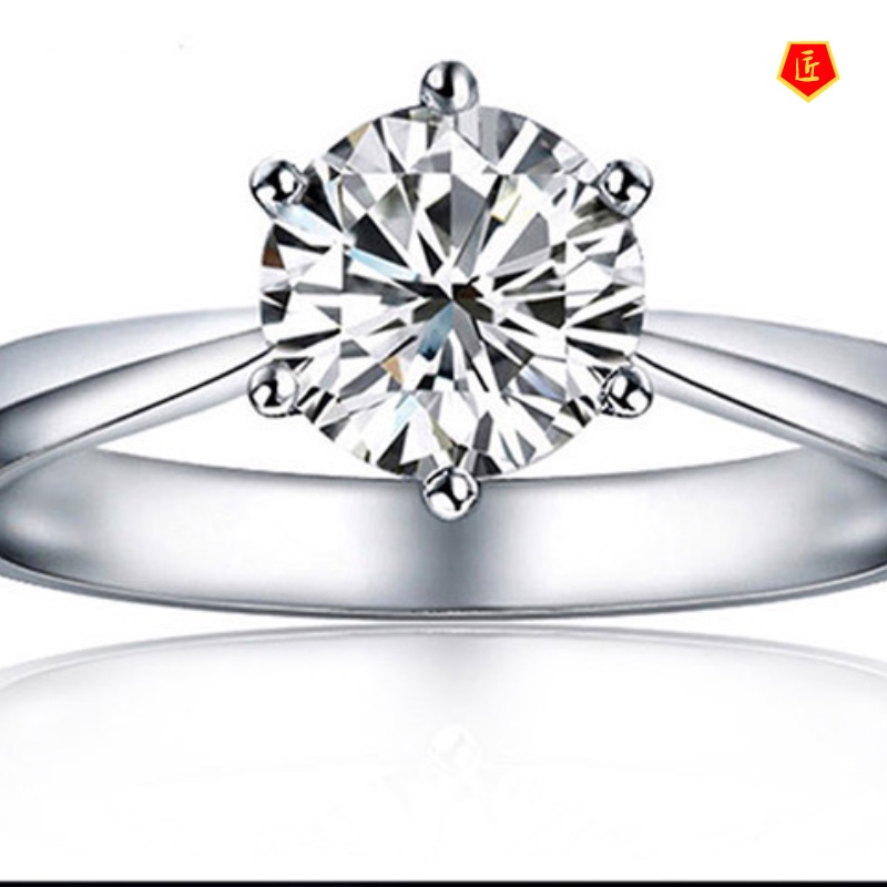 [Ready Stock]Simple Silver Diamond Ring for Women