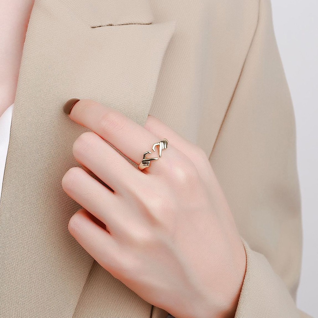 Hu Hu Hu Hu Hu Alat Bantu Pasang Kacamata♡ Cincin Bentuk Hati Model Terbuka Tahan Lama Untuk Wanita