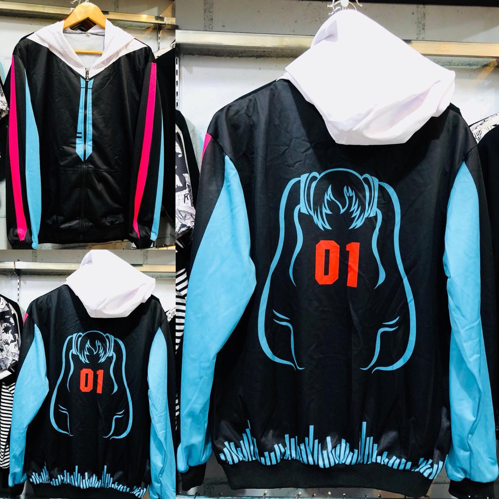 Jaket Hatsune Miku Silhoutte Cosplay