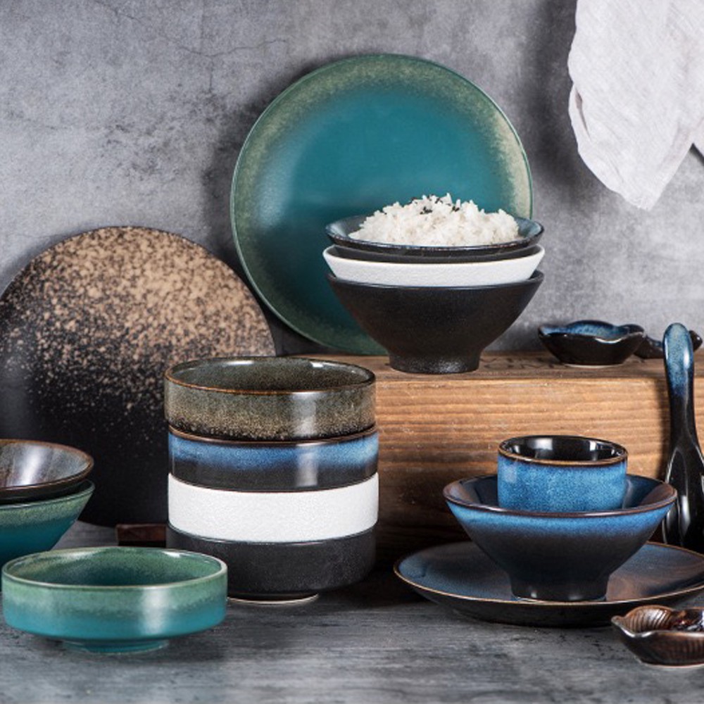 Yatomi Rice Bowl / Mangkuk Mangkok Saji Nasi Banchan Keramik Bulat Japanese Jepang Korea Rustic Este