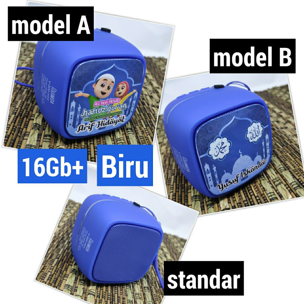 SPEAKER ALQURAN RHIMOA 16GB FULL KONTEN/NEW V600-RHIMOA BLUE