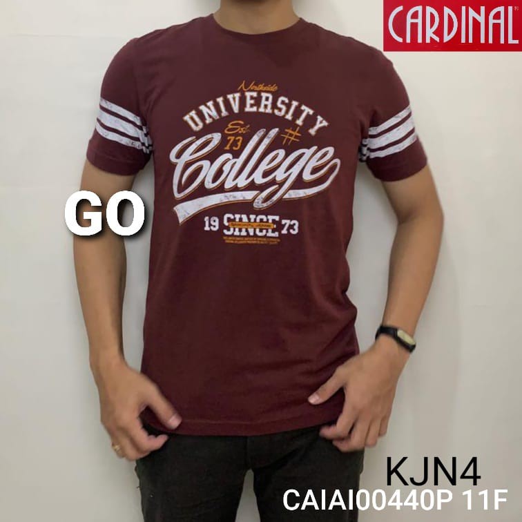 gof KJN CARDINAL JEANS KAOS T-Shirt Cowok Baju Reguler Slimfit Cowok Kaos Cardinal Keren!!!