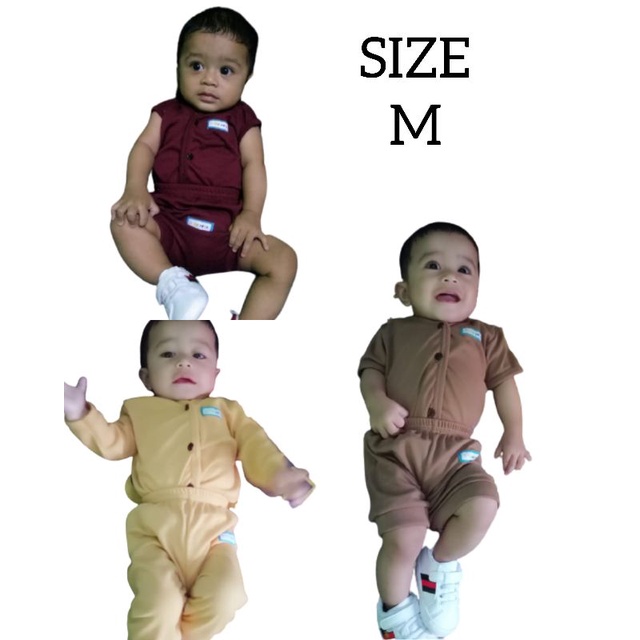 Stelan baju dan celana bayi seri Turkish per 3 stel newborn, 3-6 dan 6-12 bulan SNI promo 9.9