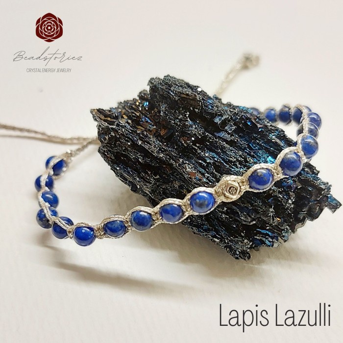 READY Gelang Gemstone asli boho Lapis Lazulli model Samapura