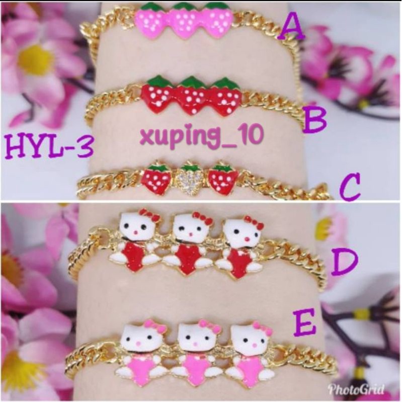 Gelang anak strawberry GRA-07 xuping lapis emas