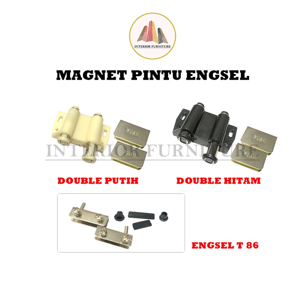 Engsel Single Magnet Pintu Kaca Singel &amp; Double / Magnet Singel &amp; Double Push Open Pintu Kaca