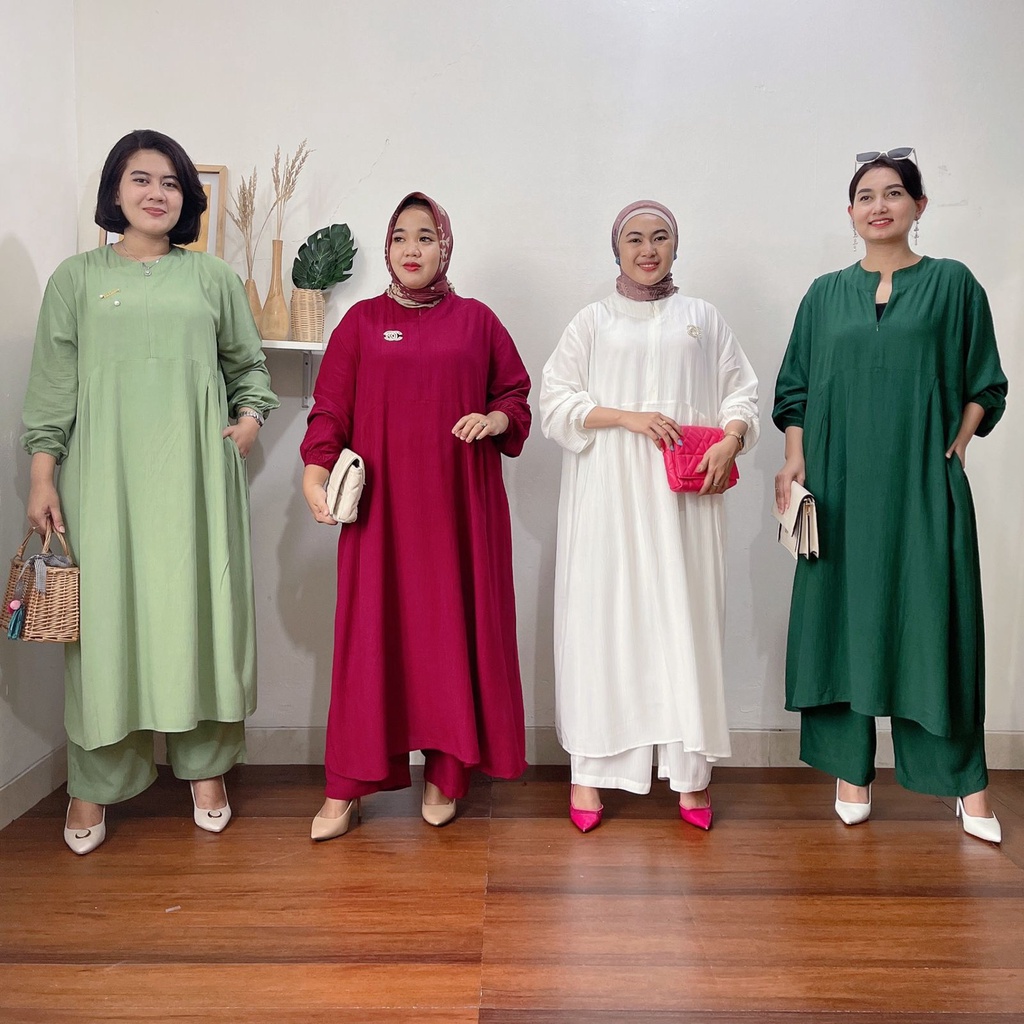 Oneset Krinkle Premium Belah Samping-5