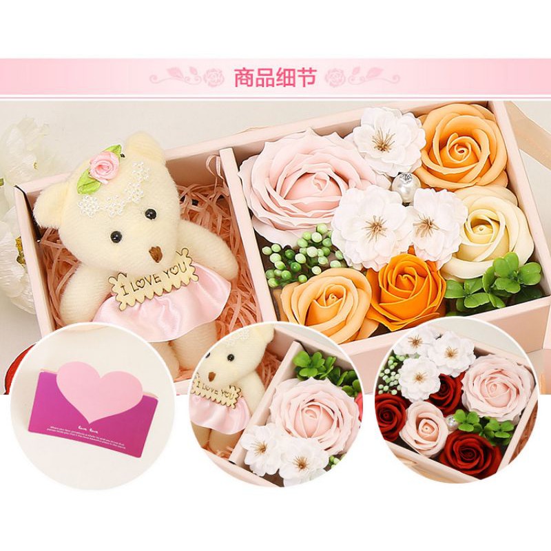Kado Anniversary Pacar Kado Ulang Tahun Cewek Giftbox Buket Bunga Boneka Mewah Kado Wisuda Unik