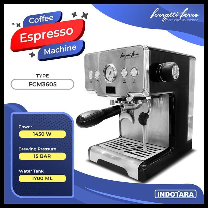 Espresso Maker Mesin Kopi Espresso Machine Ferratti Ferro - Fcm3605