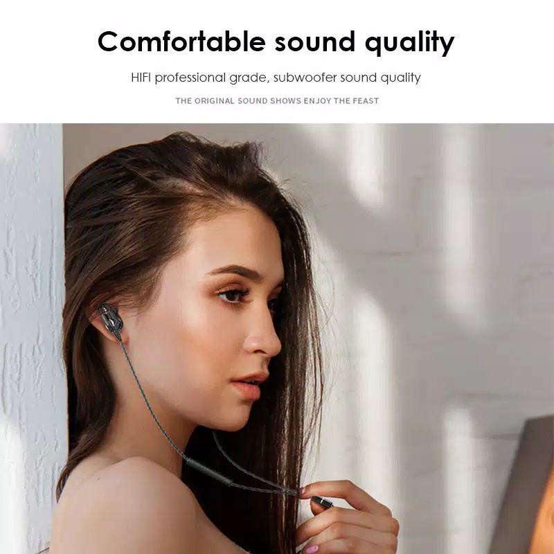 GOON Original Earphone In-Ear Stereo 4D Super Bass dengan Mic Kabel Jack 3.5mm