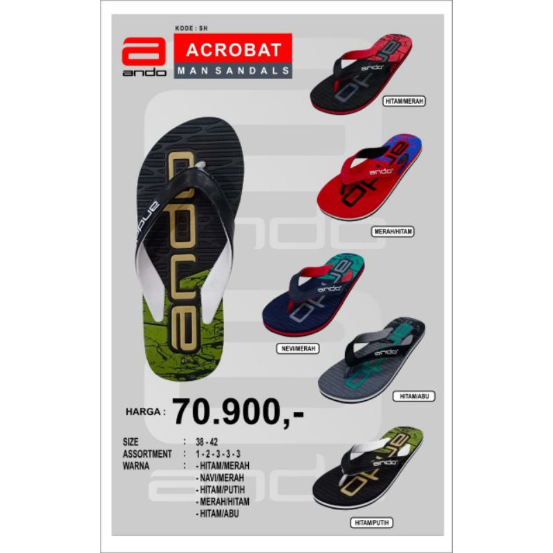 ando acrobat sandal jepit pria dewasa [TOKO HARAPAN MALANG]
