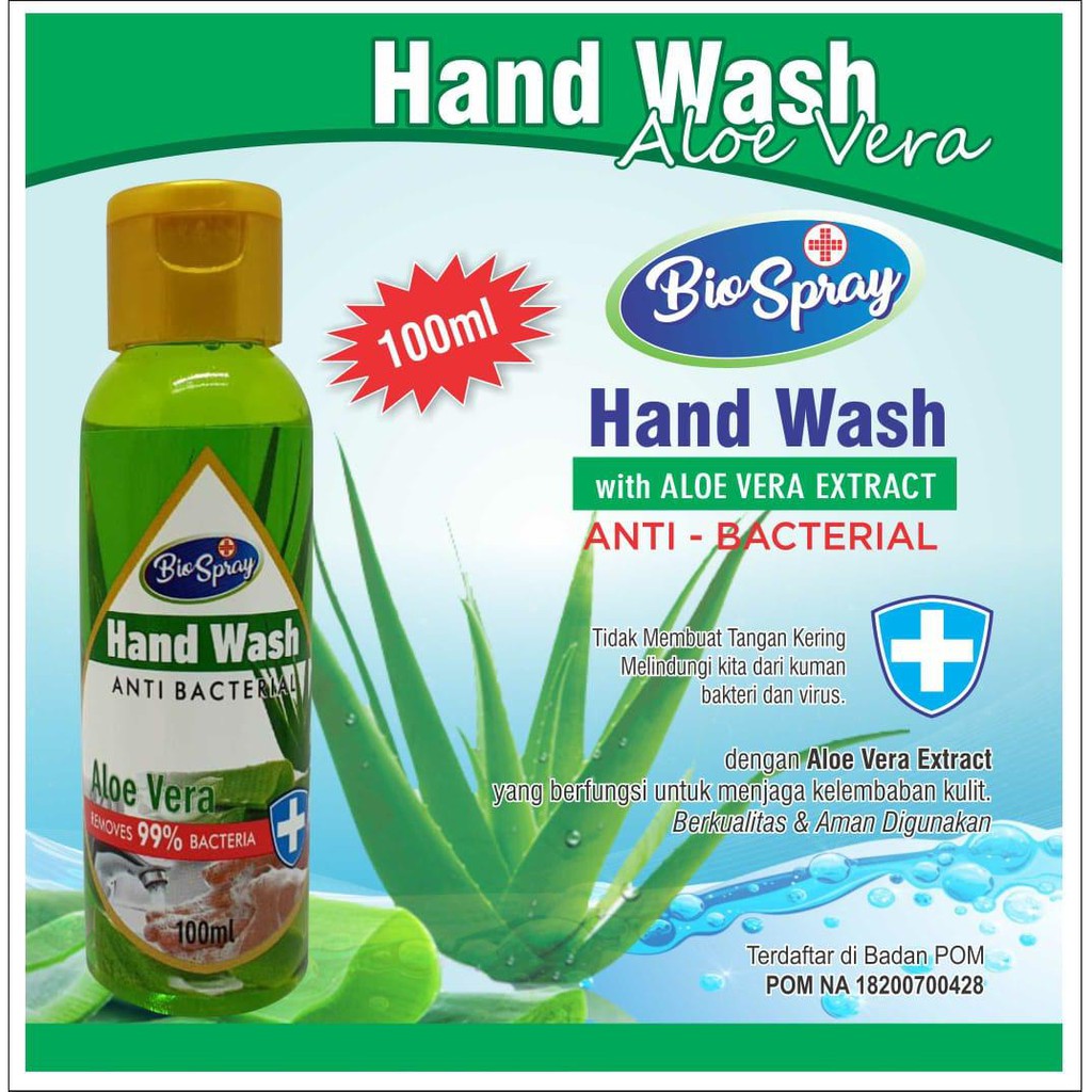 BIOSPRAY HAND WASH ALOE VERA STRAWBERRY LEMON ZAITUN 100ML SABUN CUCI TANGAN PRAKTIS BISA DIBAWA