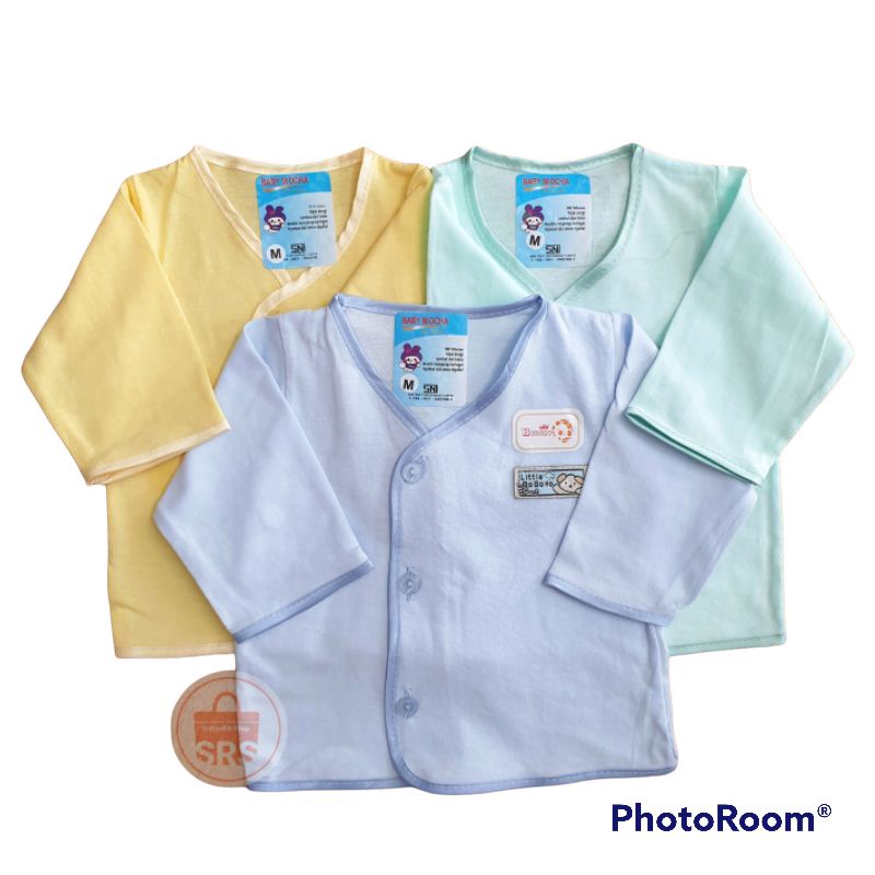 (3pcs)Baju Bayi Tangan Panjang Baby Mocha /Little Boboho Lengan Panjang-1