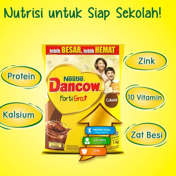 

❖IMPORT❖ DANCOW Fortigro Susu Bubuk Susu Anak Coklat Pouch 1kg