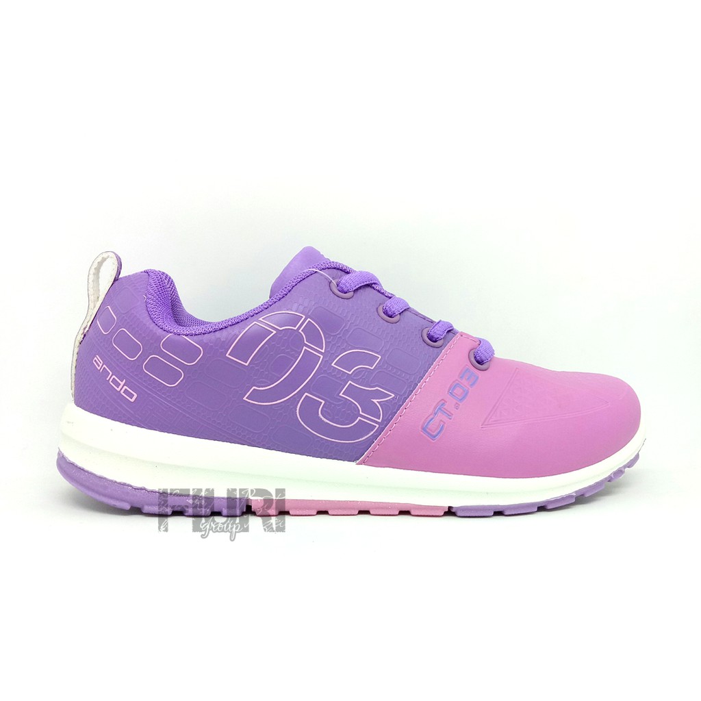 FIURI - ANDO ORIGINAL - CT 03 36-41 UNGU VIOLET - SEPATU SNEAKERS SPORT KANVAS SOL KARET ANAK PEREMPUAN - SEPATU KETS FASHION TRENDY WANITA DEWASA - SEPATU OLAHRAGA LARI FITNES SENAM KERJA KULIAH BERTALI CEWEK MURAH PROMO DISKON BONUS KAOS KAKI