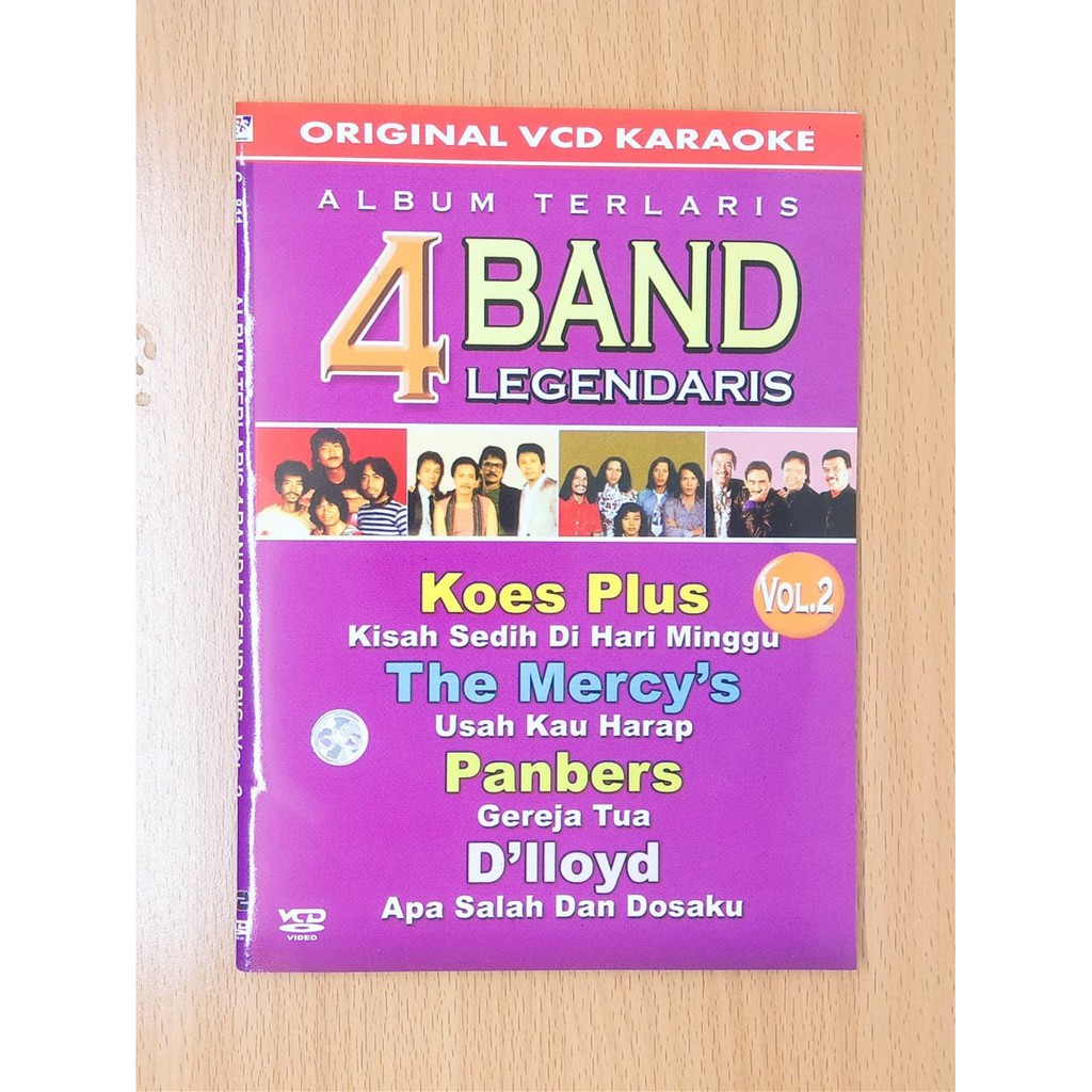 kaset VCD original Lagu Karaoke Album Terlaris 4 BAND LEGENDARIS Vol 2