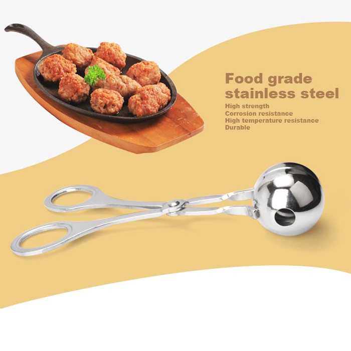 Cetakan Bakso Stainless Meatball Spoon Scoop Gunting Sendok Pembuat Bakso Sendok Es Krim