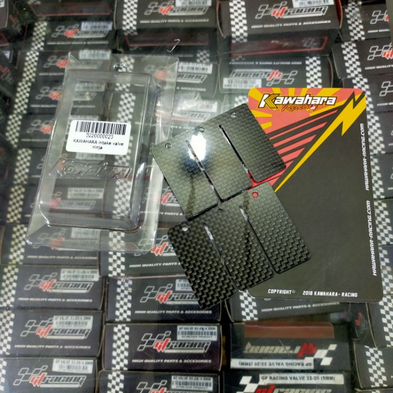 Lidah Membran Intake Valve Carbon kawahara Racing Ninja R dan Ninja RR