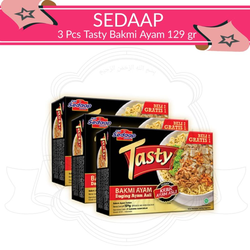 

Sedaap Tasty Bakmi Ayam 3 Pcs (129gr)