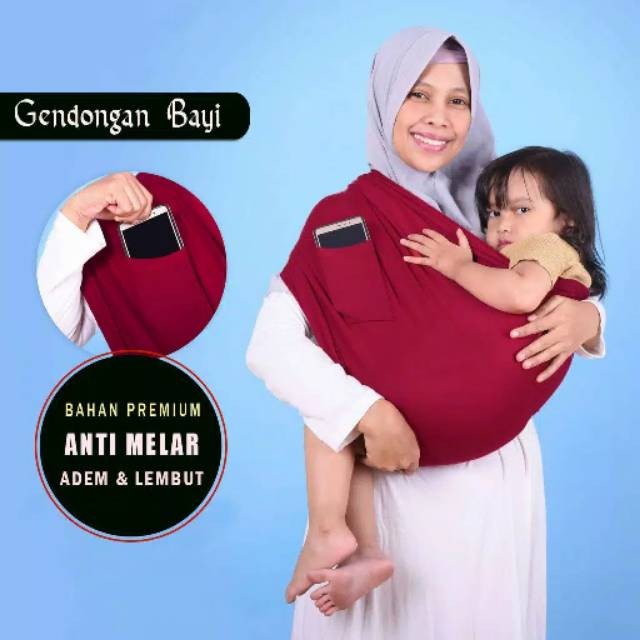 Medan Termurah Best seller ( Size L ) Geos/Gendongan bayi anti ribet 2in1 Geos instant + kantong