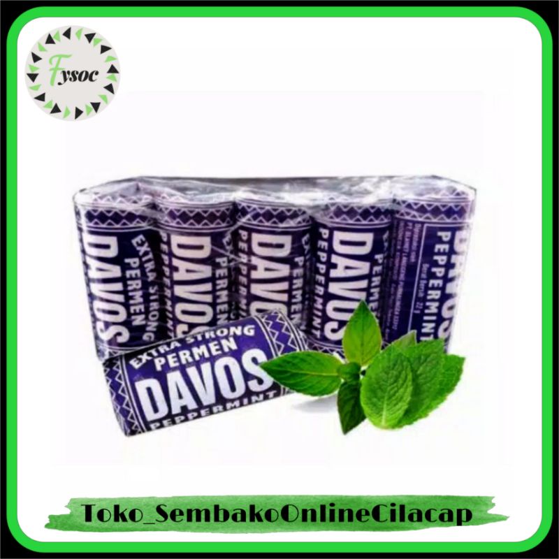 PERMEN DAVOS ROLL BIRU PELEGA TENGGOROKAN RASA MINT