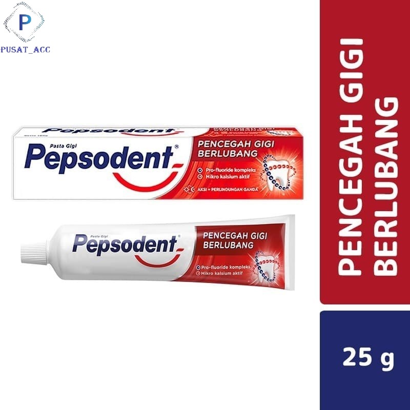 P25- Pepsodent- Odol Pencegah Gigi Berlubang 25 Gram 1 Pcs
