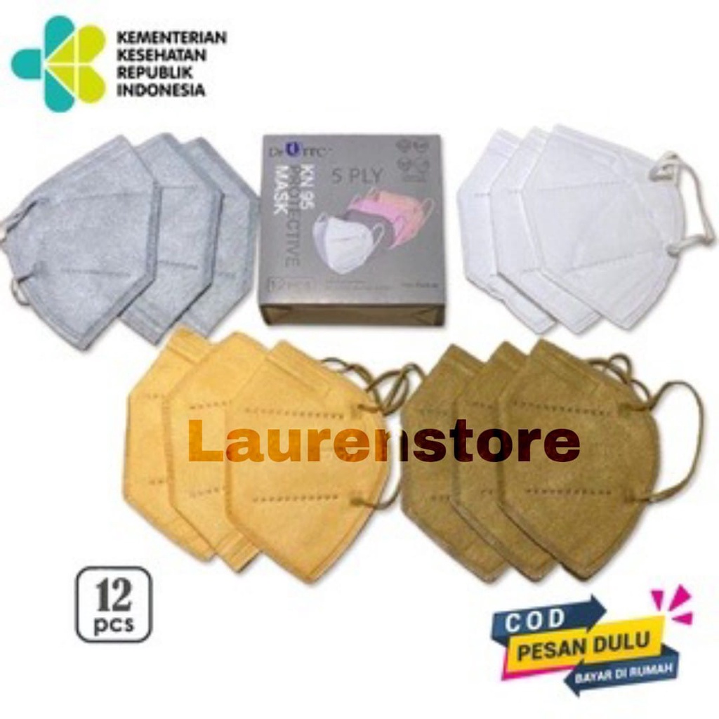 Masker  5Ply Kn95 5Ply 12 Pcs KN 95 Disposable Mask 5 Ply Earloop 5Ply/ Masker sehari hari / masker 