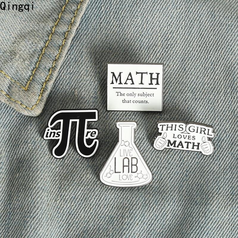 Bros Pin Enamel Desain Kartun Lab Matematika Untuk Hadiah