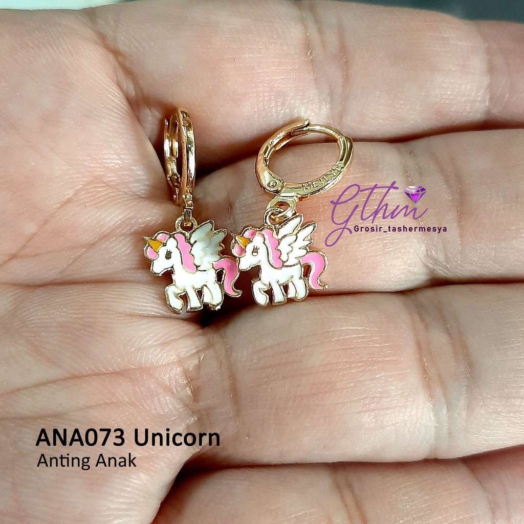 Anting Anak Unicorn Wing Kuda Poni Perhiasan Fashion Anti Karat Anti Alergi ANA073 GTHM