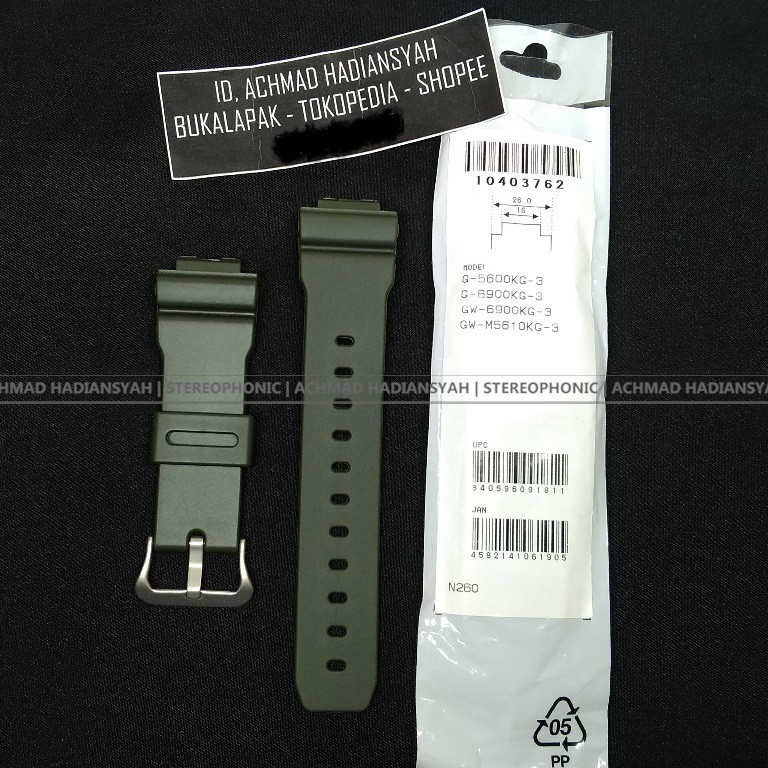 CASIO GSHOCK ORIGINAL Tali  Strap Band Casio GShock G5600KG-3 G6900KG-3 GW6900KG-3 GW-M5610KG-3