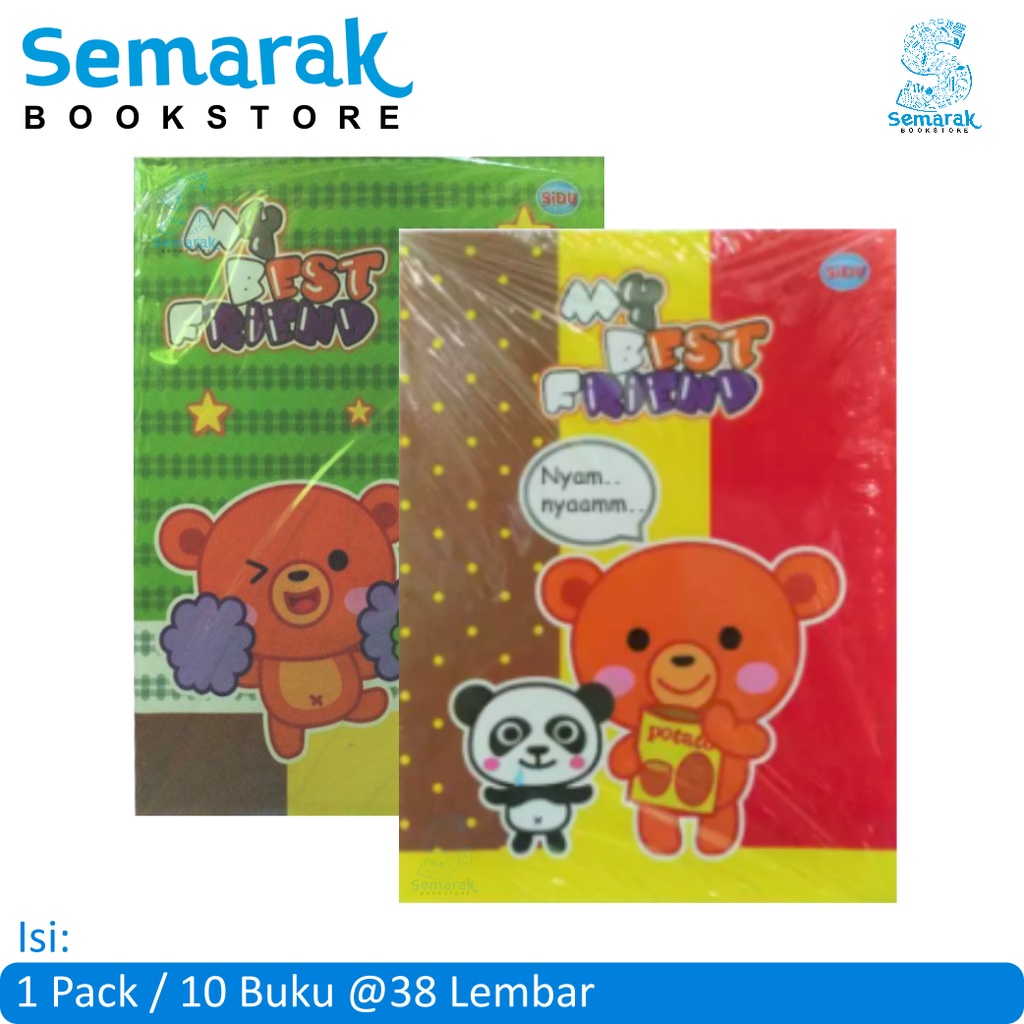 

SiDu Sinar Dunia Sidu Buku Tulis Sekolah Isi 38 [1 Pak/10 Buku]