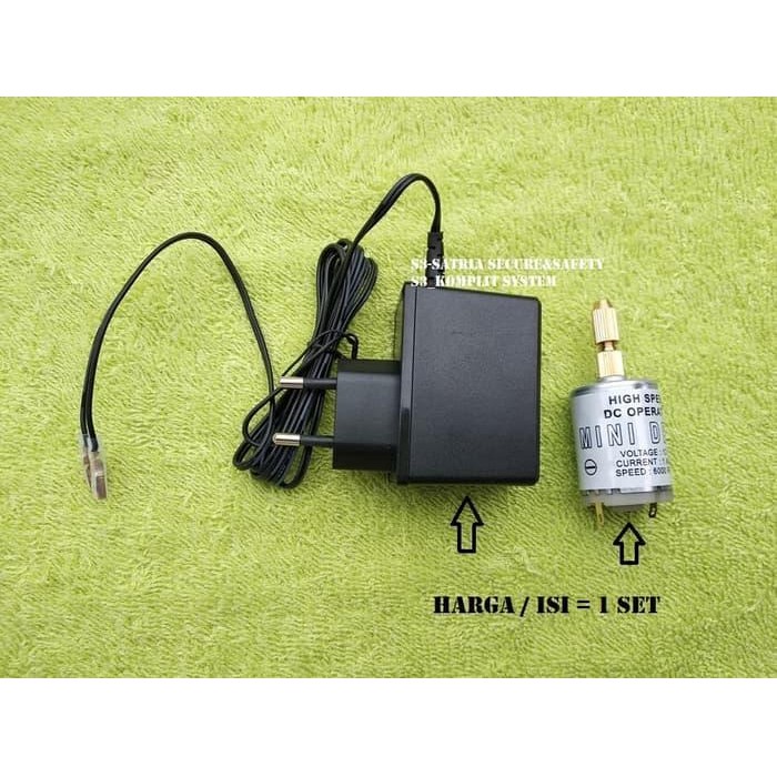 Paket adaptor 12v dan Bor Mini dril Pcb drill DC motor Dinamo