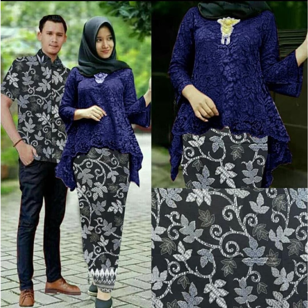 Baju cauple Brukat Modern Pasangan Muslim Pesta Kondangan Trand Fashion Viral Terbaru 2022 Cp Bianca