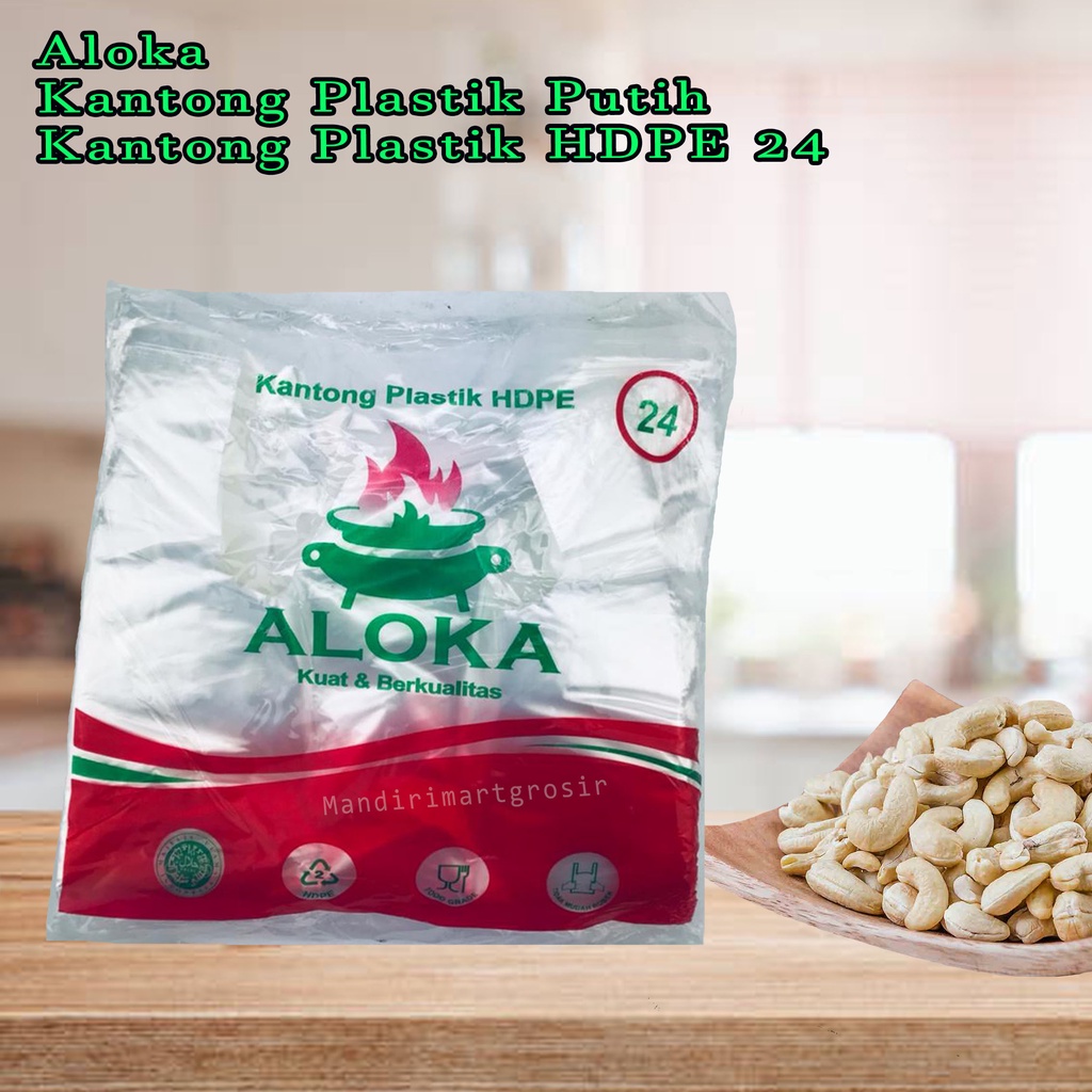 Kantong Plastik Putih *Aloka * Kantong Plastik HDPE 24 *