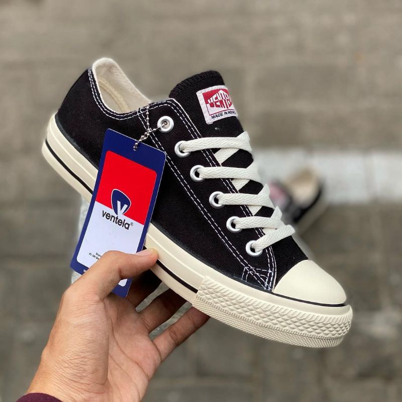 Sepatu Ventela Ethnic Original - Sneaker-Vantela Termurah-Low Black natural