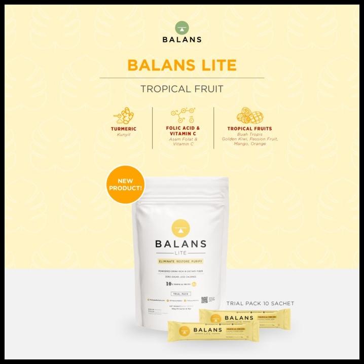

Balans Lite Trial Pack|Tropical Fruits|Fiber DrinkIsi 10 Sachet