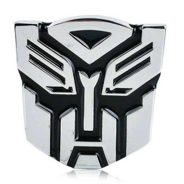 Emblem Mobil Transformers Autobots Logo Chrome 8,5 X 8,5 Cm Stiker 3D Tempel Timbul Murah Emblem Transformer