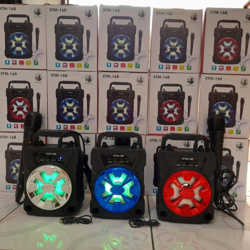 Speaker Bluetooth XTM 168 Bonus Mic Karoake  MP3 Pleyer